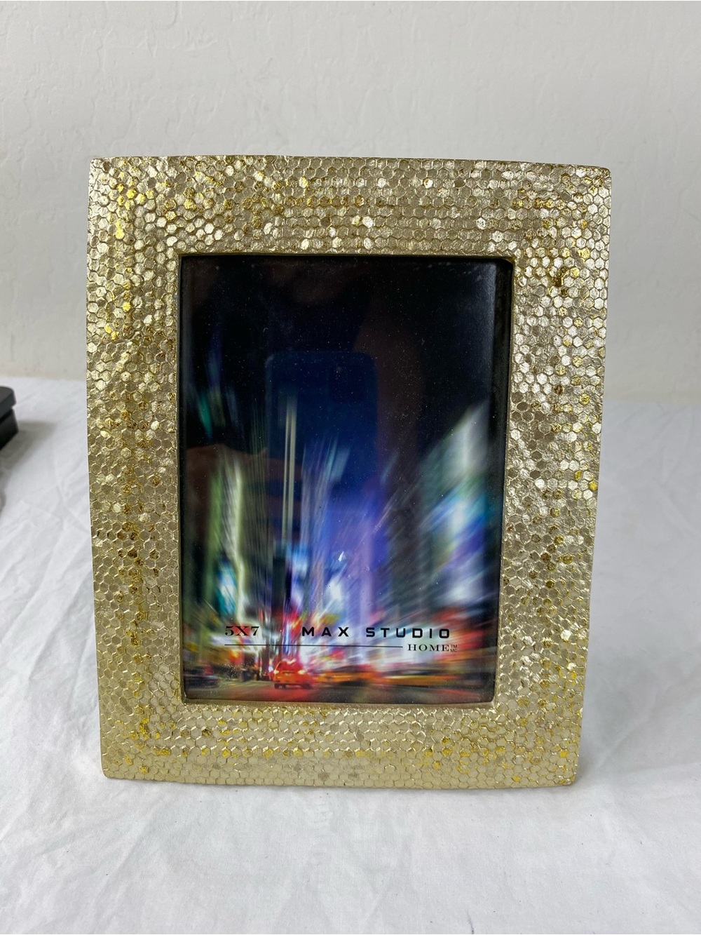 Max Studio Shimmering Gold Mosaic Frame 5x7 Glam